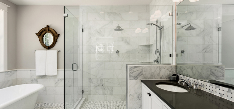 bathroom shower door installation in Del Aire