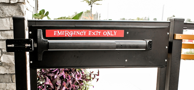 emergency push bar installation in Del Aire