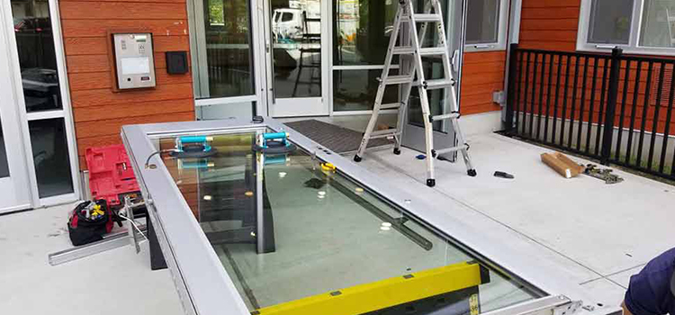 storefront door glass replacement Del Aire